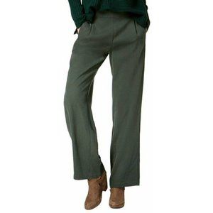 Eileen Fisher XS Pants Tencel Elastic Waist Pleated Stretch Pockets Wide Leg